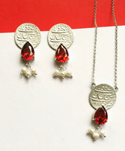 Load image into Gallery viewer, Silver Handmade Earrings in red