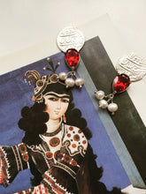 Load image into Gallery viewer, Silver Handmade Earrings in red