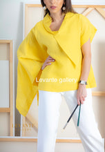 Load image into Gallery viewer, Cutout top with longe and short sleeve in Yellow