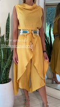 Load image into Gallery viewer, Yellow jumpsuit with belt