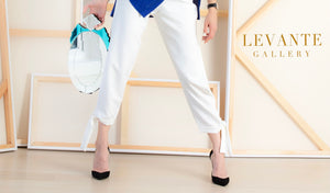 Cutout white pants